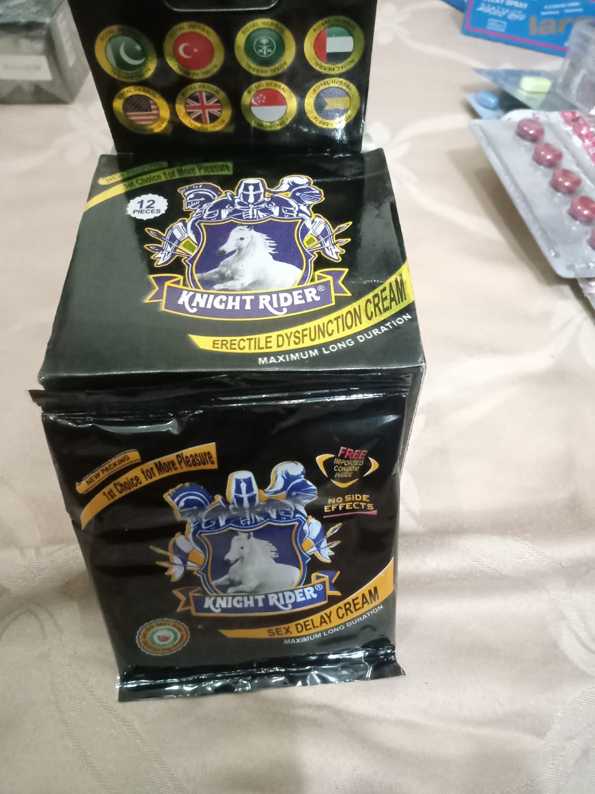 Knight Rider Timing Condom with cream 12pc
