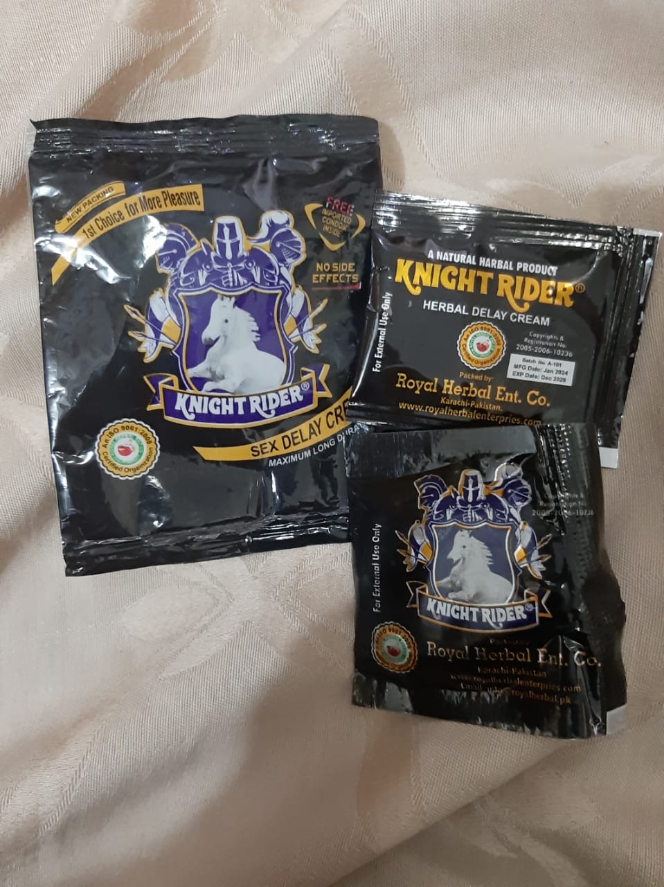 Knight Rider Timing Condom with cream 12pc