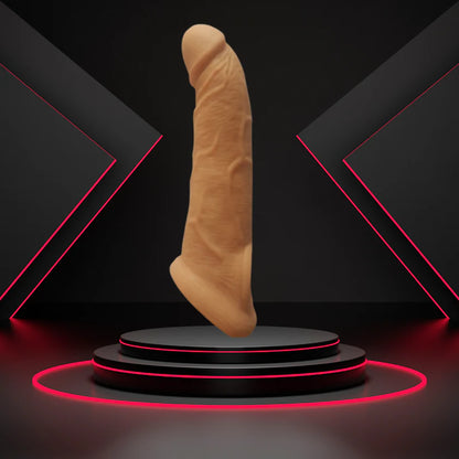 8 inch silicone sleeve(condom) Skin color
