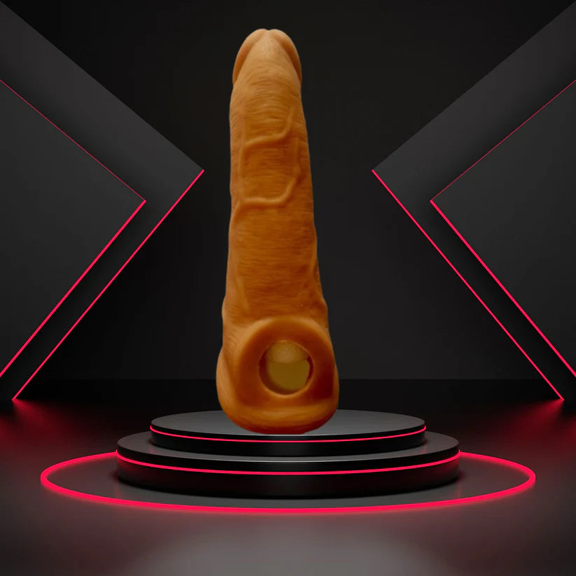 8 inch silicone sleeve(condom) Skin color