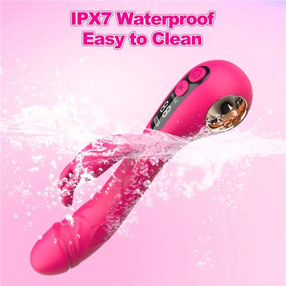 Women - 2IN1 Adult Toys, 9 Vibration Modes, G-Spot Vibrator Rose, Sex Toys, Sex Products