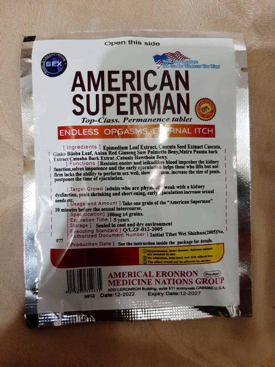 American Superman Timing Capsule(4tablets)