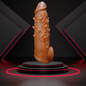 6 inch Double hole dotted silicone sleeve(condom)